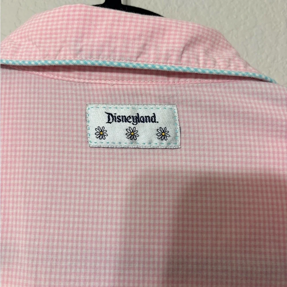 Disneyland Resort Pink White Gingham Eeyore Long Sleeve Button Sleep Shirt. XL - Picture 3 of 15